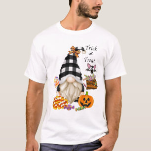 Camiseta Trick ou Treine o Halloween Gnomo