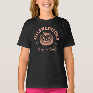 Camiseta Trick ou Treine Orange Pumpkin Black Halloween