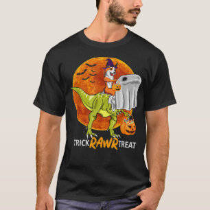 Camiseta Trick Rawr Treat Corgi Ride Dinosaur Halloween