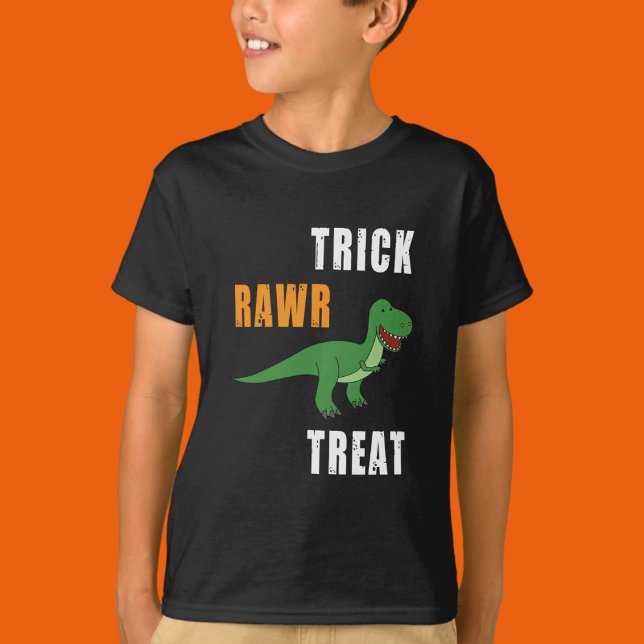 Camiseta Trick Rawr Treat Cute Halloween Tyrannosaurus Rex (Criador carregado)