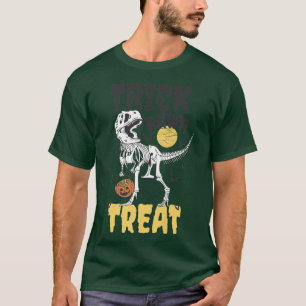 Camiseta Trick Rawr Treat Dinosaur Halloween TRe Skeleton