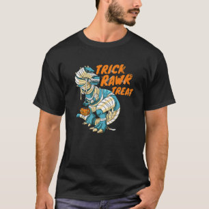 Camiseta Trick Rawr Treat Dinosaur Pumpkin Halloween Para B