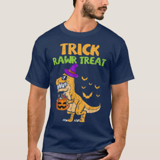 Camiseta Trick Rawr Treat Dinosaur Tre Witpkin Engraçado