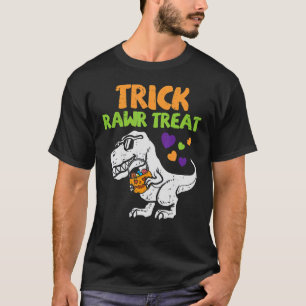 Camiseta Trick Rawr Treat Dinosaur Trex Toddler Boys Hallow