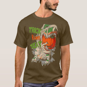 Camiseta Trick Rawr Treat Dinossaur Mummy T Re Hallowee