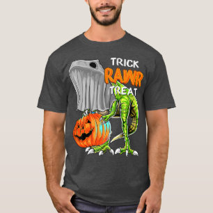 Camiseta Trick Rawr Treat Halloween Dinosaur Tre Boys Toddl