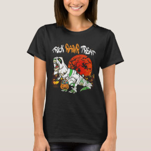Camiseta Trick Rawr Treat Halloween Dinossaur T Rex Pumpkin