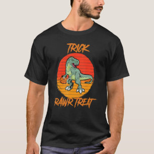 Camiseta Trick Rawr Treat Halloween Rex Dinosaur