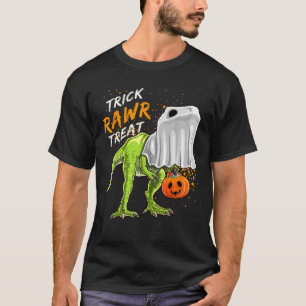 Camiseta Trick Rawr Treat Halloween T Rex Dinosaur Ghost Gi