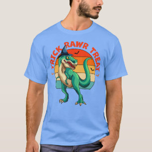 Camiseta Trick Rawr Treat Witat Halloween Dinossaur