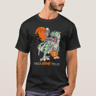 Camiseta Trick Rawr Tret Skeleton Andando Dinossaur Rex Hal