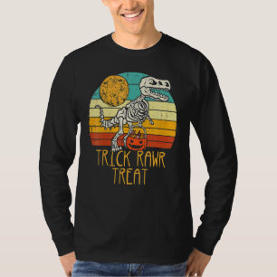 Camiseta Trick Rawr Tret Skeleton Dino Trex Toddler Boys H
