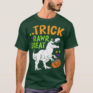 Camiseta Trick Rawr Tret T Re Dinossaur Pumpkin Basket Hall