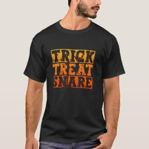 Camiseta Trick Treare Snare Wire Snare Halloween Long Sleev