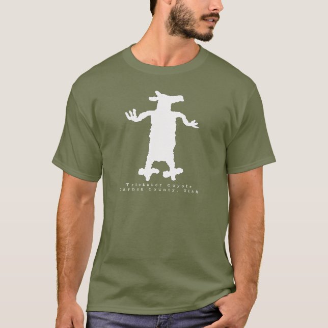 Camiseta Trickster Coyote Petroglicph T-Shirt (Frente)