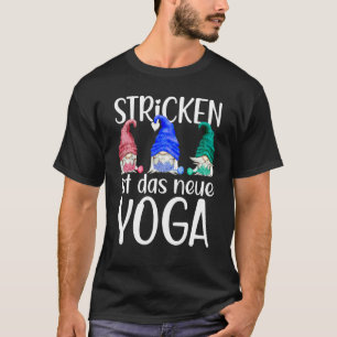 Camiseta Tricô É O Novo Gnome Yoga Para Tricô Entusiasta