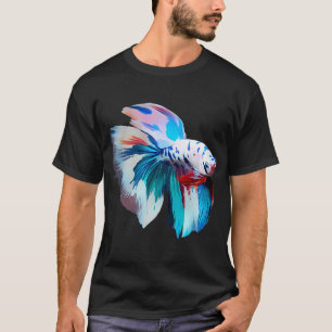 Camiseta Tricogaster Bagre de Cauda Vermelha Mudança de Águ