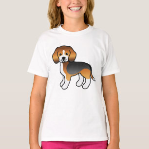 Camiseta Tricolor Beagle Cute Cartoon Dog