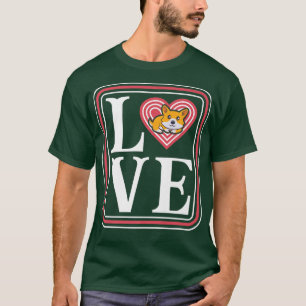 Camiseta Tricolor Corgi Dog Loveri Ama Meu Design de Corgi1