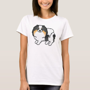 Camiseta Tricolor Cute Cartoon Pomerânia