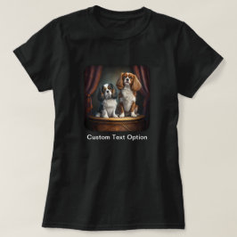 Camiseta Tricolor e Blenheim Cavalier King Charles
