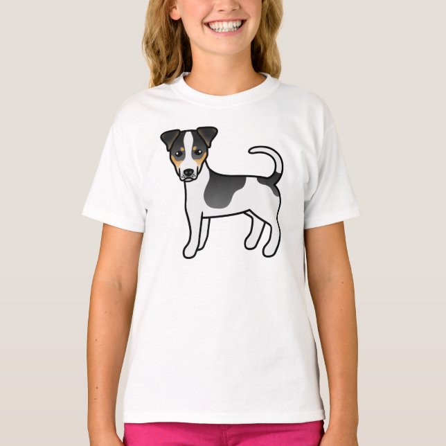 Camiseta Tricolor Smooth Casaco Jack Russell Terrier Dog (Frente)