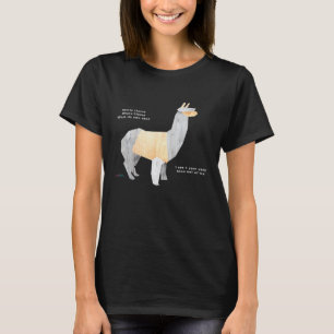 Camiseta Tricotando s Lhama Branca Lhama Branca O Que Você