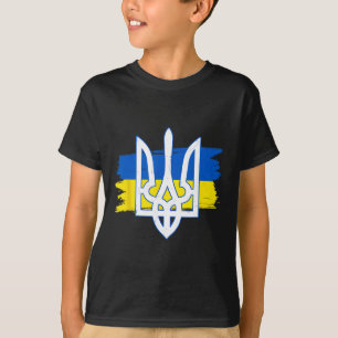 Camiseta Tridente da Bandeira da Ucrânia - Tryzub Patriótic