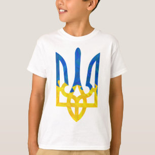 Camiseta Tridente ucraniano poligonal baixo