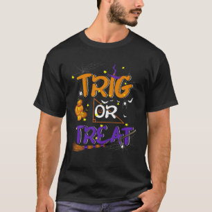 Camiseta Trig Ou Tratar O Dia de as Bruxas engraçado Matem