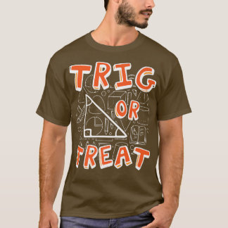 Camiseta Trig Ou Tratar O Fato De Halloween Preguiçoso Engr