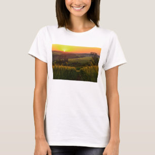 Camiseta Trigo da agricultura do por do sol