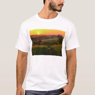 Camiseta Trigo da agricultura do por do sol