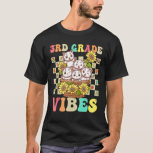Camiseta Trigo De Terceiro Grau Víbulo Gato De Volta À Esco