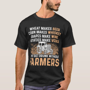 Camiseta Trigo Faz Milho De Cerveja Faz Whiskey Sem Fazedor