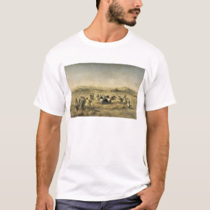 Camiseta Trigo Threshing em Argélia, 1853
