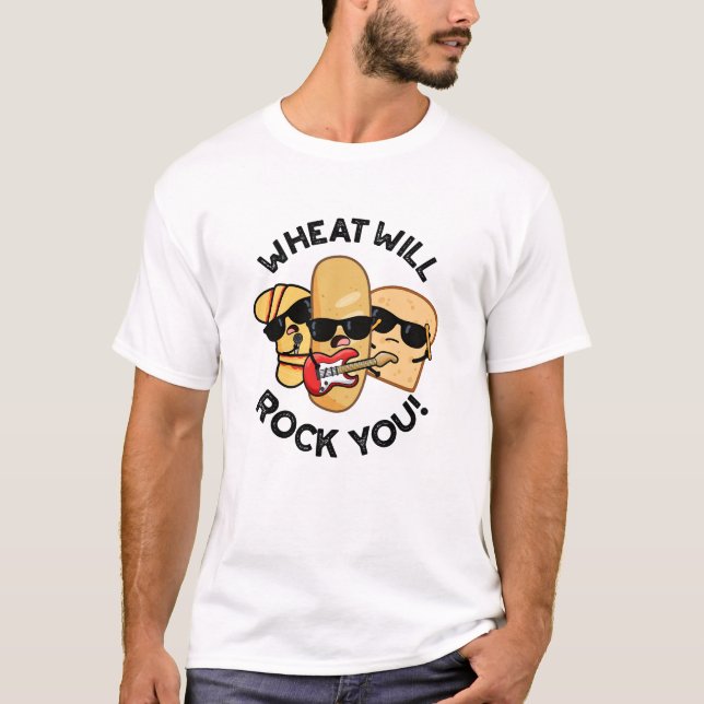Camiseta Trigo Vai Balançar Você Piadas de Comida Engraçada (Frente)