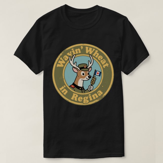 Camiseta Trigo Vintage Regina Saskatchewan (Frente do Design)