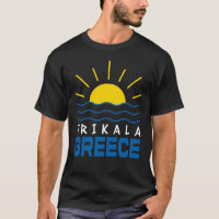 Trikala Grécia Sol e Ondas Marítimas Negro