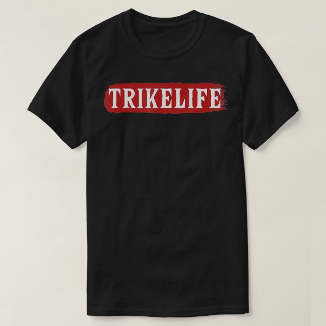 Camiseta Triker de Motocicletas Trikelife Trikelife com Trê (Frente do Design)