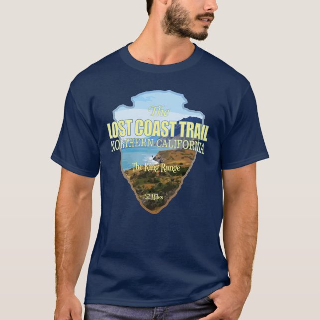 Camiseta Trilha da Costa Perdida (ponta de seta) (Frente)