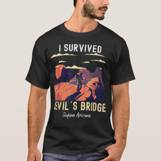 Camiseta Trilha da Ponte do Diabo Sedona Arizona Rocha Verm