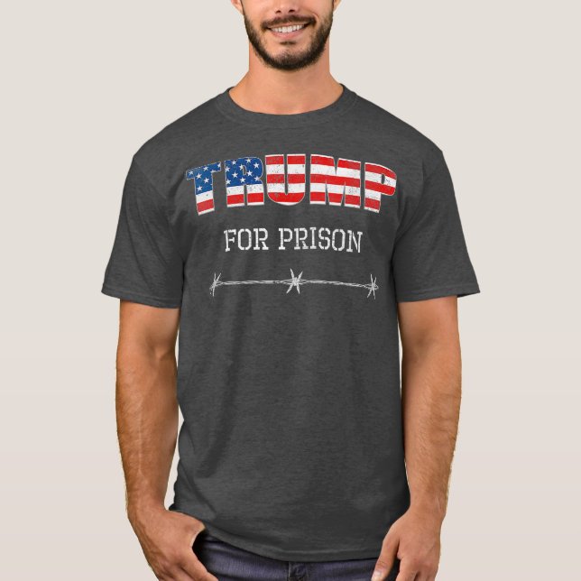 Camiseta Trilha da prisão contra Donald Trump (Frente)