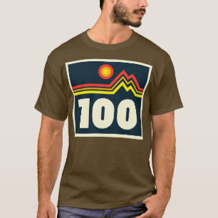 Camiseta Trilha de 100 milhas e montanhas ultra-rodando