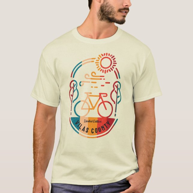 Camiseta Trilha de Bike do Condado de Vilas. (Frente)