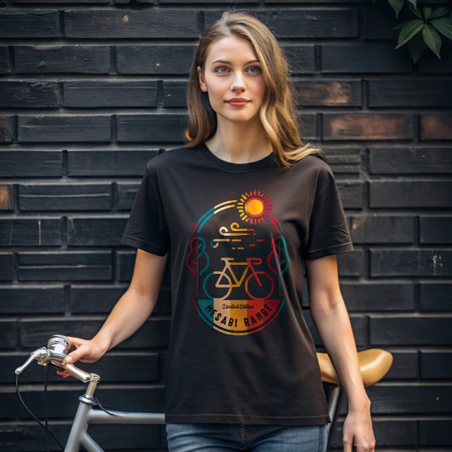 Camiseta Trilha de Bike do Intervalo de Mesabi Retroativo (Criador carregado)