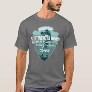 Camiseta Trilha de divisão continental (ponta de seta T)