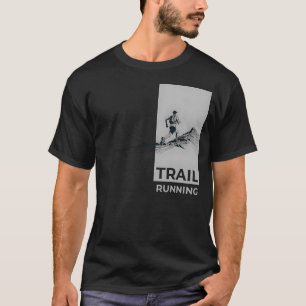 Camiseta Trilha de Montanhas Mínimas de Runner do Desenhar 