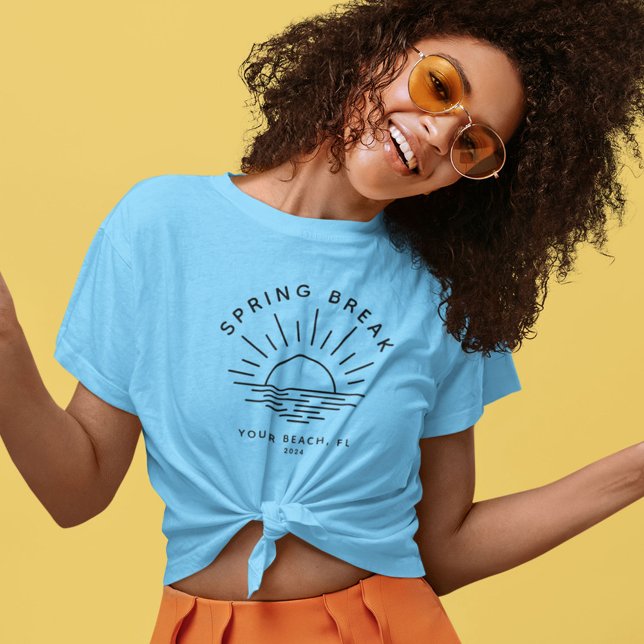 Camiseta Trilha de Namorada de Verão com Interrupção de Mol (Perfect beach shirt for your spring break getaway!)
