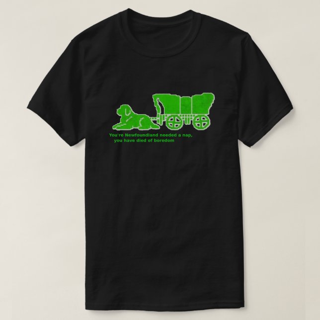 Camiseta trilha de Oregon Newfoundland entediado Estilo (Frente do Design)